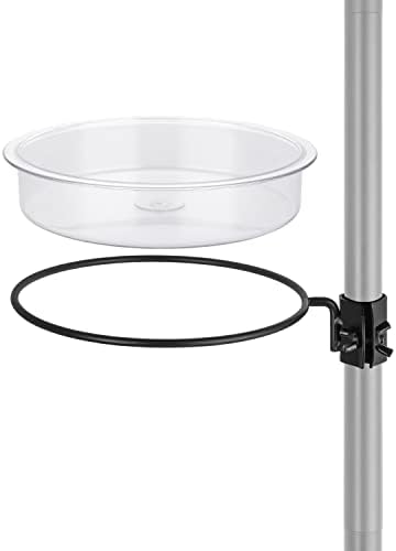 iBorn Bird Feeders Station Water Tray and Ring for 1” Pole Stand Station Outdoor Accessory for Humming Bird Feeders for Outside,5SECOND to Install,Fit for 1 Inch Pole,1 Inch Wooden Stick,1 Set