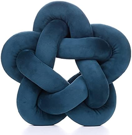 Knot Pillow Navy Star Shaped Decorative Throw Pillow 12.59"