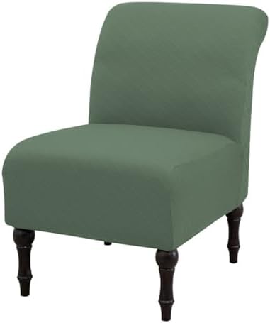 Eco-Ancheng Armless Chair Slipcover Removable Armless Accent Chairs Covers Washable Armless Slipper Chair Slipcover Printed Armless Chair Furniture Protector Covers for Living Dining Room Hotel