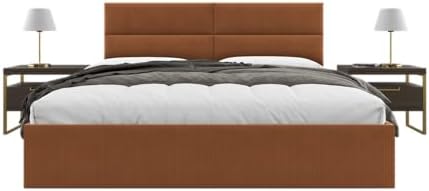 Vänt Wall Mounted Headboard Panels, King/Twin, Ribbed Terracotta