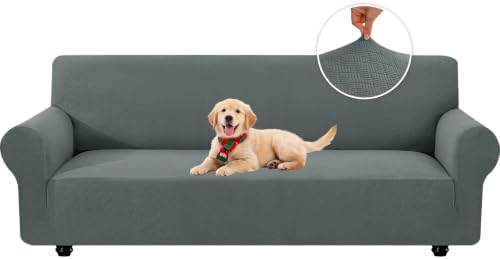 XINEAGE Stretch 4 Seater Slipcover, Non-Slip Pet Couch Cover,Light Green