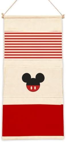 3-Pocket Hanging Wall Organizer, Cute Striped Design for Bedroom Door