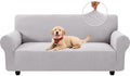 XINEAGE Stretch 3 Seater Slipcover, Non-Slip Pet Couch Cover,Silver Gray