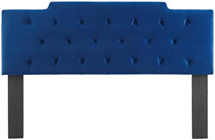 Modway MOD-6186-NAV Juliet Tufted King/California King Performance Velvet Headboard, Navy