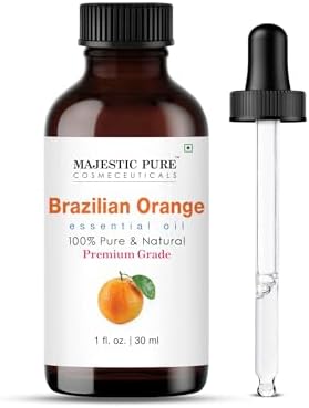 Majestic Pure Brazillian Orange Essential Oil for Diffuser - 1 Fl Oz
