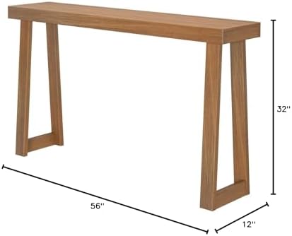 Plank+Beam Classic Console Table, 56 Inch, Pecan