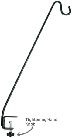 More Birds Deck Hook, 13in Steel Bird Feeder Hanger for Outdoors