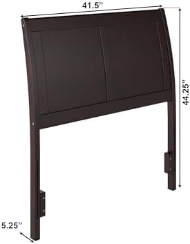 AFI, Portland Twin Sleigh Solid Wood Panel Headboard, Espresso