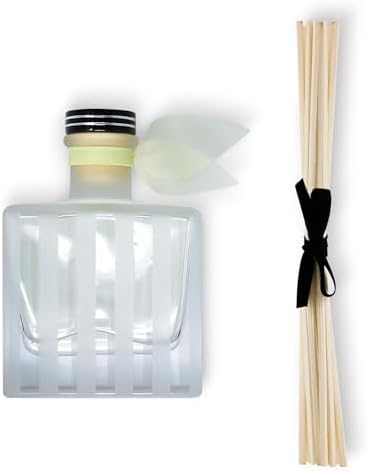 Reed Diffuser Set, Meyer Lemon Scented Oil Diffuser with Sticks, Home Fragrance Accessories for Bathroom Shelf Decor, Aroma Diffusers for Home or Office Desk, USA Made