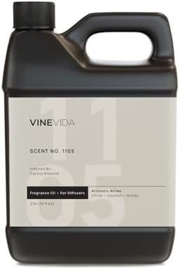 VINEVIDA [32 Fl Oz] Scent NO. 1105 Fragrance Oil for Cold Air Diffusers, Aromatic Notes of Citrus Coconut Woody, Essential Oils for Diffuser Oil Refill & Air Freshener Room Spray
