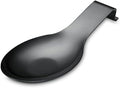 Matte Black Spoon Rest, Stainless Steel Spoon Holder for Stove Top, kitchen utensils Holder for Ladles, Tongs, Spatula, Stove Spoon Holder, Pot Lid Holder, Dishwasher Safe (1PC-9.5 Inch)