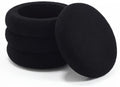 Boucle Ottoman with Storage Black, Small Round Footrest Stool with Removable Lid, Upholstered Sherpa Vanity Chair for Bedroom Entryway