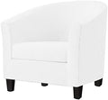 2 Piece Tub Chair Covers with Cushion Cover, Stretch Jacquard Furniture Cover,Armchair Protector Slipcover Removable Machine Washable (Cream White)