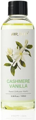 Airkeep Reed Diffuser Oil Refill/Cashmere Vanilla/3.38oz（100ml/1 Pack/Scented Oil Refill for Reed Diffuser Home Fragrance for Bedroom, Bathroom Office Home Decor
