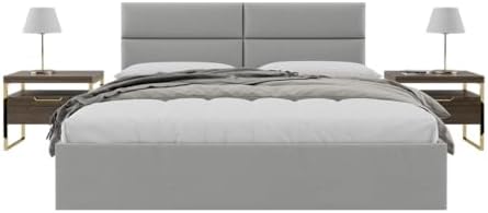 Vänt Wall Mounted Headboard Panels, King/Twin, Vintage Leather Light Grey