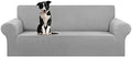KEKUOU Stretch Oversized Couch Covers for Sofa Slipcover,Silver