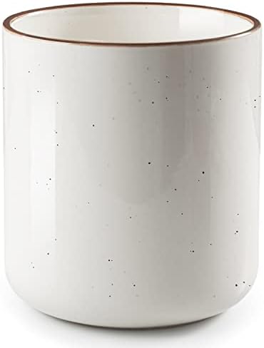 getstar Large Utensil Holder for Kitchen Counter,7.2" Vintage Ceramic Utensils Crocks Utensil Organizer for Spatula Farmhouse Kitchen Decor