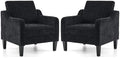 VINGLI Accent Chairs Set of 2, Chenille Upholstered Armchair Living Room