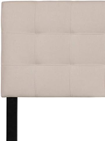EMMA + OLIVER Beige King Quilted Tufted Headboard