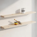 Homeforia 60 Inch DIY Floating Shelves, High-End Solid Pine Wood, Set of 2