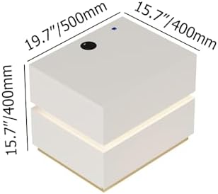 homary Smart Nightstand Set of 2 with Wireless Charging Station, USB & Type-C Ports, LED Light, 2 Drawers – Modern White Bedside Table for Bedroom Storage