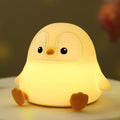 Cute Penguin Night Light, Squishy Silicone LED Night Lamp, Novelty Nursery Nightlight for Kids, Rechargeable Animal Touch Lamp Bedside Lamp, 2 Levels Dimmable, Room Decor Gifts for Girls Boys Baby
