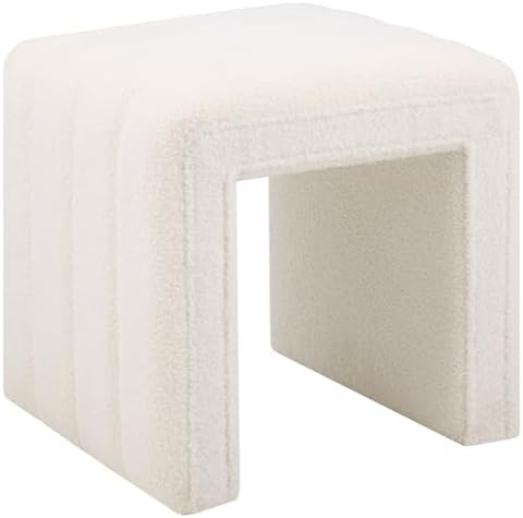 Vanity Stool Chair Teddy Velvet Ottoman Footrest Sofa Bench Extra Seat