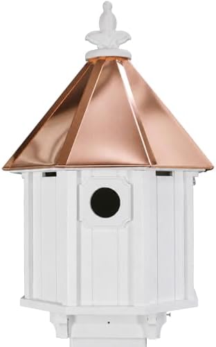 Handmade Copper Roof Bluebird House (H8C)
