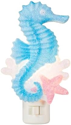 Novelty Lights Seahorse & Starfish LED Night Light with Swivel Plug