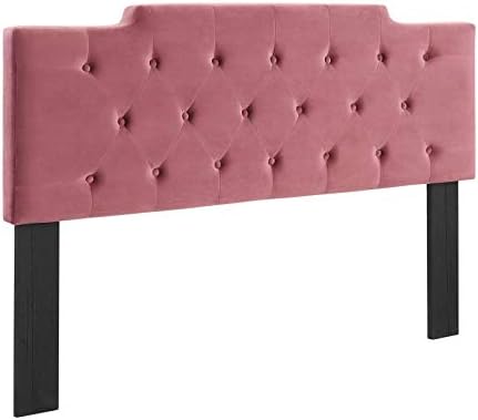 Modway MOD-6186-DUS Juliet Tufted King/California King Performance Velvet Headboard, Dusty Rose
