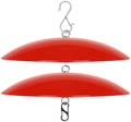 13" Hummingbird Feeder Dome Guard,Bird's Feeder Rain Cover,Squirrel Proof for Bird Feeders Pole, Smart Bird Feeders Umbrella(Bright Red), 2Pack