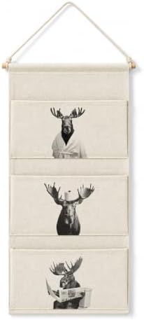 Funny Moose Fish Extender Door Hanger,Cabin Door Hanging Pockets PJ004