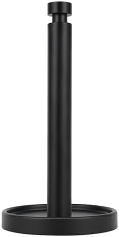 Ivilon Countertop Paper Towel Holder - Steady and Easy Tear - Fits All Paper Towel Rolls - Black