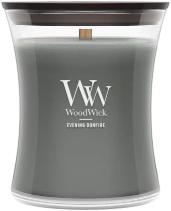 WoodWick Evening Bonfire Scented Candle, Crackling Wick, 9.7oz