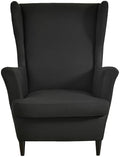 Wingback Chair Slipcover 2 Piece Stretch Armchair Cover Furniture Protector Washable Spandex Wing Back Chair Covers for Living Room