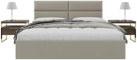 Vänt Wall Mounted Headboard Panels, King/Twin, Vintage Leather Dusty Taupe