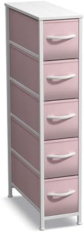 Sorbus 5-Drawer Narrow Dresser for Bedroom (Pink)