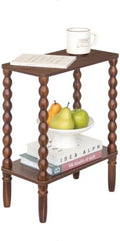 Fultyle Small Narrow Side Table, Skinny End Table with Storage, Nightstand