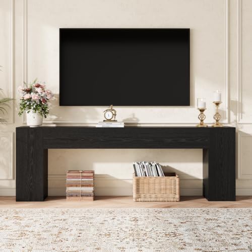 Epecoya Console Tables for Entry Way, Black Sofa Table 94.5-Inch