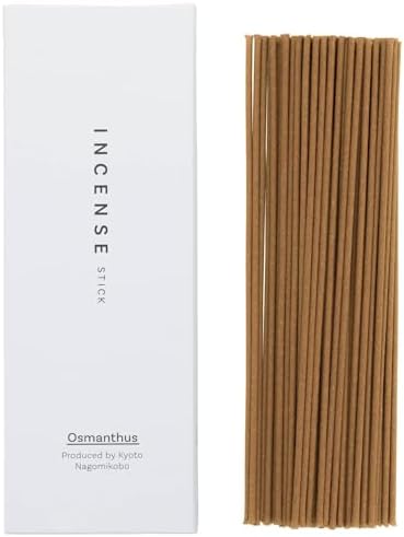 なごみ工房 Kyoto Osmanthus Incense Sticks - Japanese Temple Aroma, Ideal for Relaxation & Meditation, Approx. 60 Sticks (0.044 Pounds) - Premium Quality Incense for Spiritual & Home Use Nagomikobo