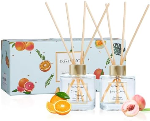 200ml Scent Diffuser with 6 Fiber Sticks, 6.76 oz Reed Diffuser Set