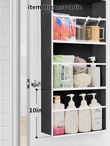 JARLINK Over The Door Toy Storage Organizer w/Clear Window, Black