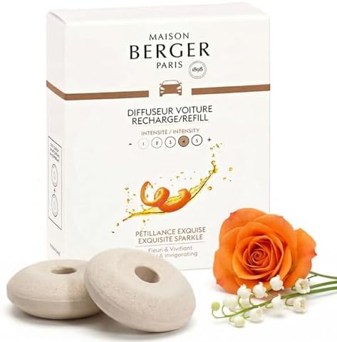 MAISON BERGER Car Diffuser Refill Set, Exquisite Sparkle