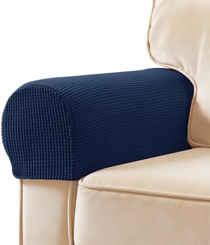 SUBRTEX Stretch Couch Arm Covers Set of 2, Non-Slip Sofa Armrest Slipcovers