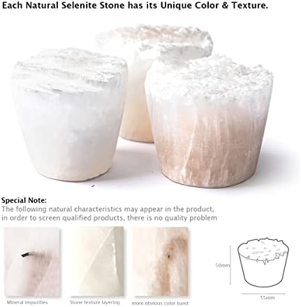 MIYA LIFE Nature Crystal Passive Diffuser Stone Essential Oil Diffuser Hand Carved Selenite Stone Diffuser - Perfect for Meditation Reflection Bedroom Decoration (1 Piece, Cylinder Diffuser)