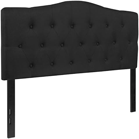 EMMA + OLIVER Black Full Tufted Headboard