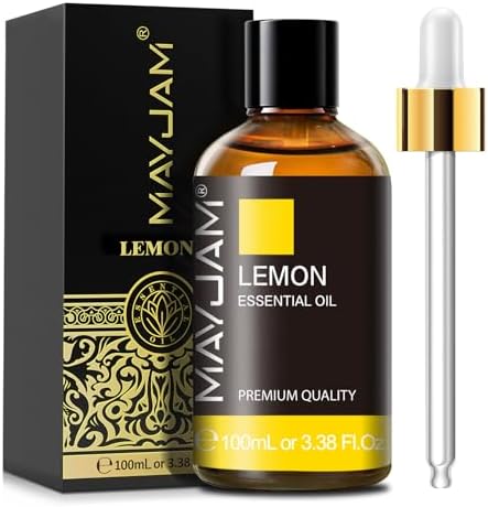 MAYJAM Lemon Essential Oil for Diffuser Soap Candle Making, 3.38FL.OZ