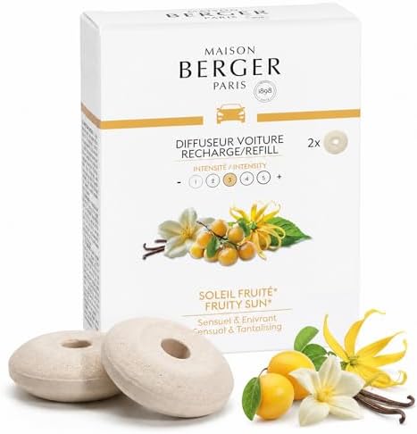 MAISON BERGER Car Diffuser Refill Set, Fruity Sun