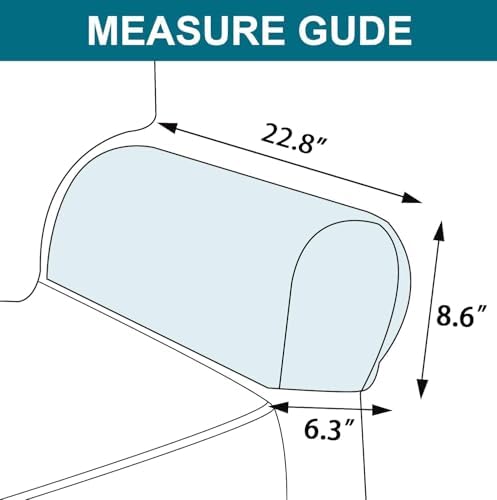 Turquoize Stretch Armrest Covers for Chairs and Sofas Couch Arm Covers for Sofa Spandex Jacquard Armrest Cover Anti-Slip Furniture Protector Armchair Slipcovers for Recliner Set of 2,Dusty Blue