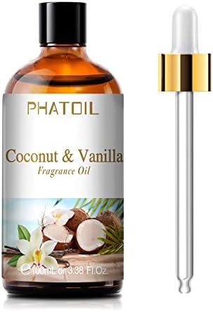 PHATOIL Coconut & Vanilla Fragrance Oil for Diffuser Aromatherapy 3.38FL.OZ